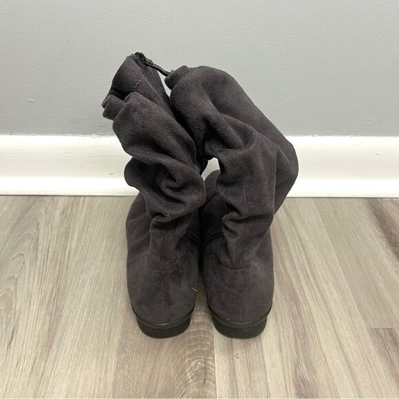 Bussola Boots Women’s 37 Combia 1560 Grey Suede Mid-High Scrunch Winter - Picture 3 of 7